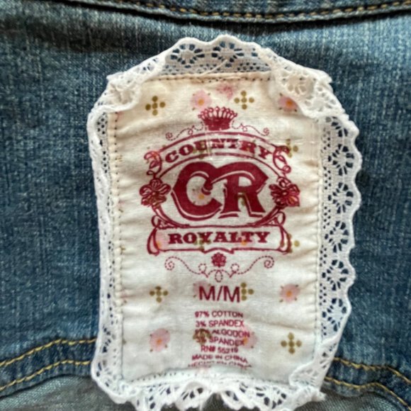 FUN  Bronc Riding Micky Mouse Cowboy Button Down Denim Shirt - Picture 5 of 5